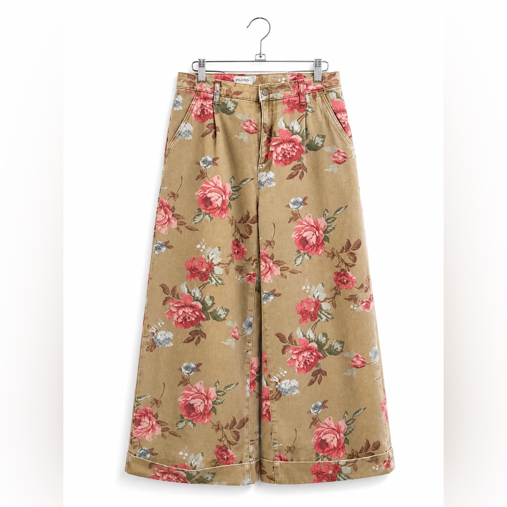 Anthropology Pilcro Leon Double Jeans Floral Print Edition Brand New size 27 - Picture 2 of 5